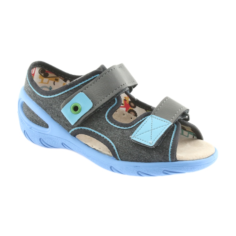Befado chaussures pour enfants pu 065X125 bleu gris 2