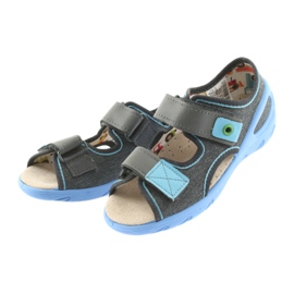 Befado chaussures pour enfants pu 065X125 bleu gris 4