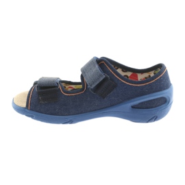 Befado chaussures pour enfants pu 065X126 brun bleu marine 2