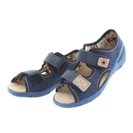 Befado chaussures pour enfants pu 065X126 brun bleu marine 3