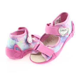Chaussures enfant Befado jaune 342P005 multicolore rose 5