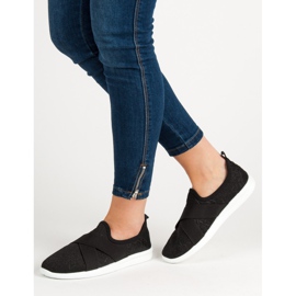 Ideal Shoes Chaussures de sport à enfiler noir 2