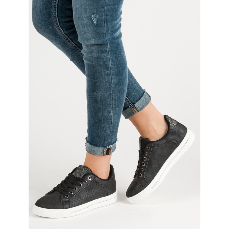 SHELOVET Chaussures de sport noires 1