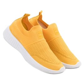 Weide Chaussures textiles à la mode jaune 2