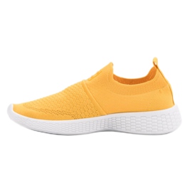 Weide Chaussures textiles à la mode jaune 6