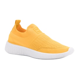 Weide Chaussures textiles à la mode jaune 5