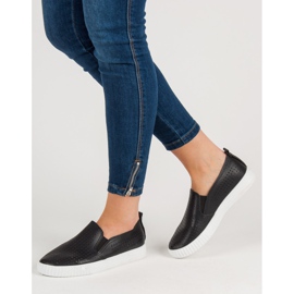 SHELOVET Slipons Ajourés noir 2