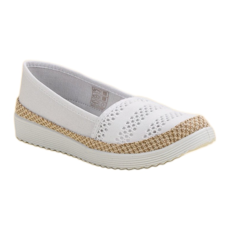 SHELOVET Espadrilles textiles blanc 1