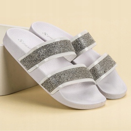 Seastar Chaussons Blancs Avec Cristaux multicolore 1