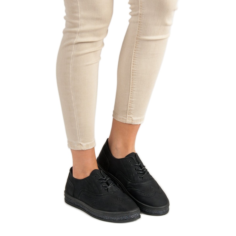 SHELOVET Richelieus noirs le noir 2