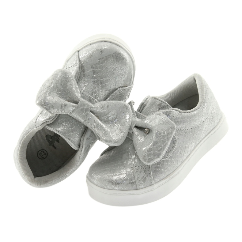 Baskets American Club ES23 à nœud argenté gris 4
