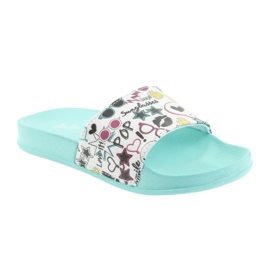 Pantoufles American Club à profil vert Lunettes de soleil blanc noir rose 1