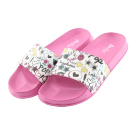 Lunettes de soleil chaussons profilés American Club rose blanc noir vert jaune 4