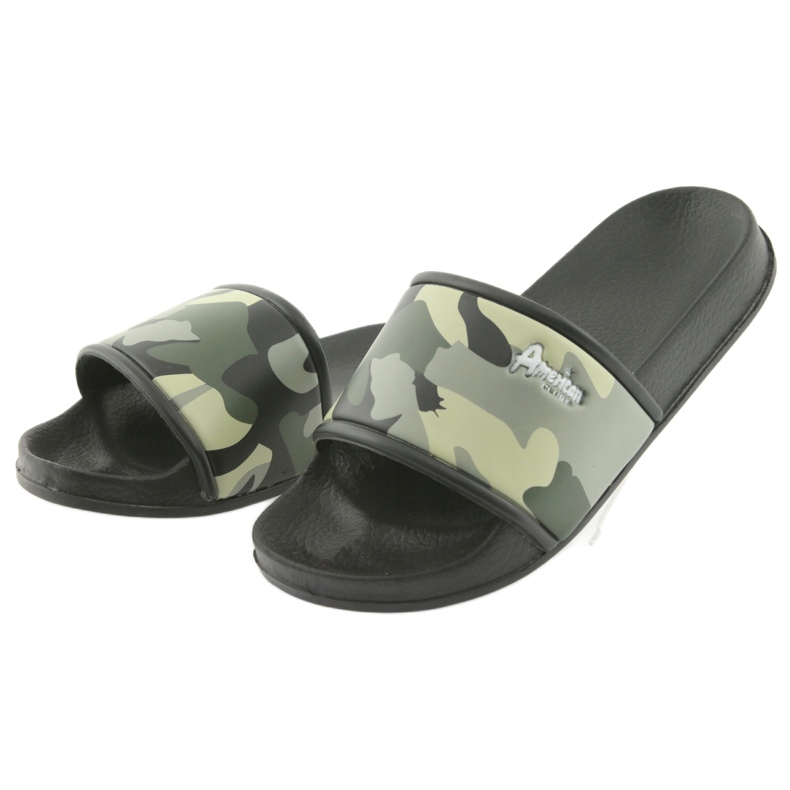 Chaussons camo profilés Green American Club noir vert 4