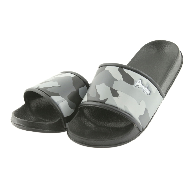 Chaussons camo profilés gris American Club noir 4