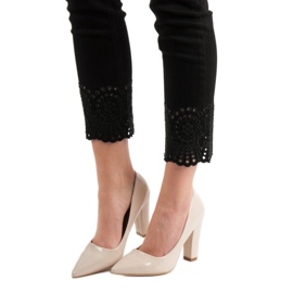 SHELOVET Escarpins laqués beige 1