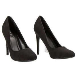 Escarpins en daim VICES le noir 1