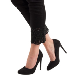 Escarpins en daim VICES le noir 3