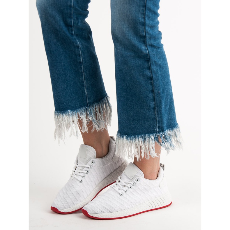 SHELOVET Chaussures textiles à la mode blanche 1