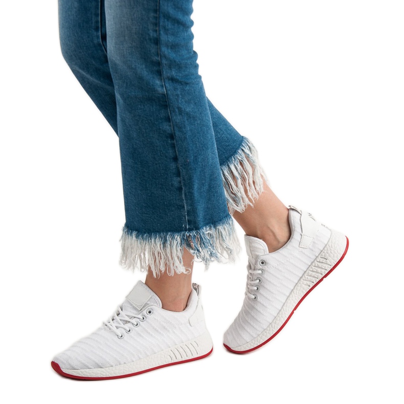 SHELOVET Chaussures textiles à la mode blanche 2