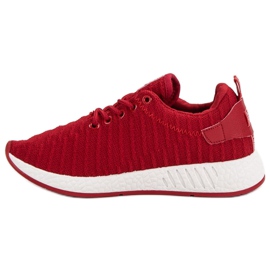 SHELOVET Chaussures textiles à la mode rouge 5