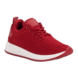 SHELOVET Chaussures textiles à la mode rouge 4