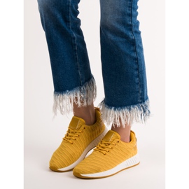 SHELOVET Chaussures textiles à la mode jaune 2