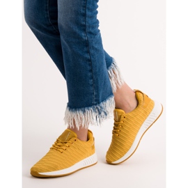 SHELOVET Chaussures textiles à la mode jaune 3