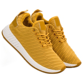 SHELOVET Chaussures textiles à la mode jaune 4