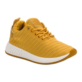 SHELOVET Chaussures textiles à la mode jaune 5