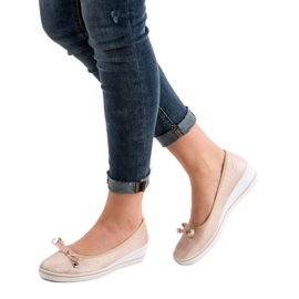 SHELOVET Ballerine compensée brun 2