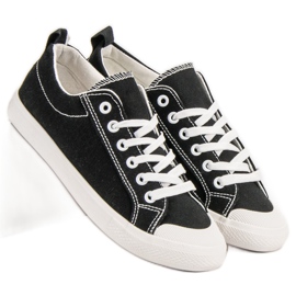 SHELOVET Baskets basses noires 1