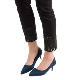 Nio Nio Escarpins en daim bleu marine 6