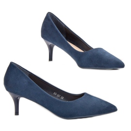 Nio Nio Escarpins en daim bleu marine 2