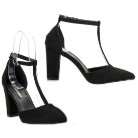 Primavera Escarpins noirs sur un pilier le noir 1