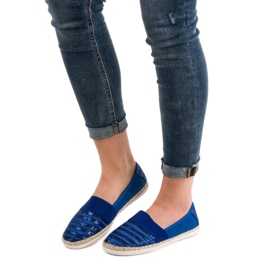 Kayla Espadrilles Brillantes bleu 1