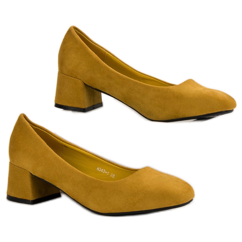 SHELOVET Escarpins à la moutarde jaune 1