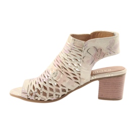Sandales avec tige Badura 4723 brun jaune rose 2