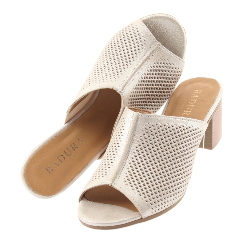 Chaussons femme Badura 5311 or jaune multicolore 4