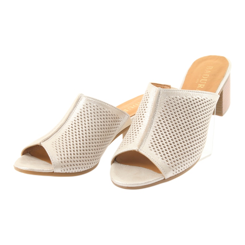 Chaussons femme Badura 5311 or jaune multicolore 3