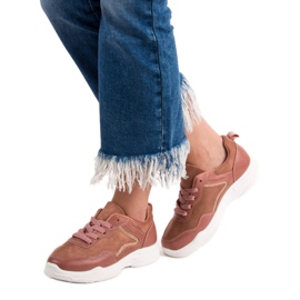 SHELOVET Baskets à la mode rose 2