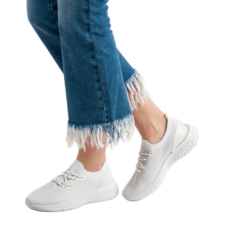 SHELOVET Chaussures de sport textiles blanche 2 SHELOVET Chaussures de sport textiles blanche 2