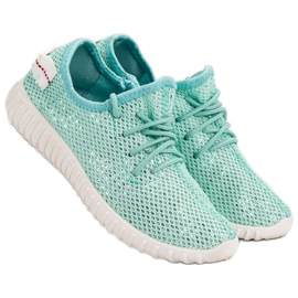 SHELOVET Chaussures à enfiler à paillettes vert 1 SHELOVET Chaussures à enfiler à paillettes vert 1