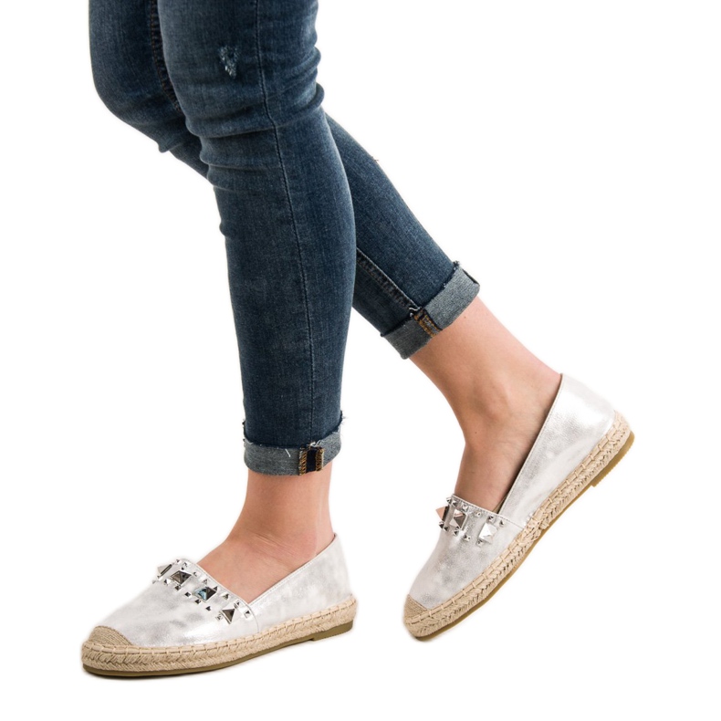 Janessa Espadrilles À Clous gris 2