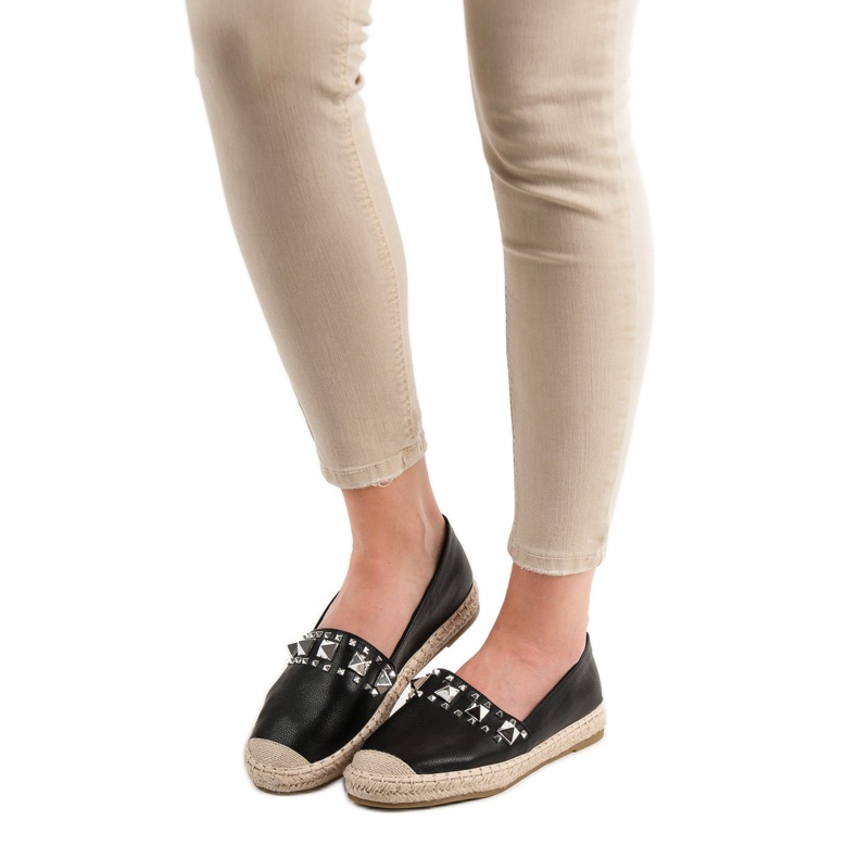 Janessa Espadrilles À Clous noir 1