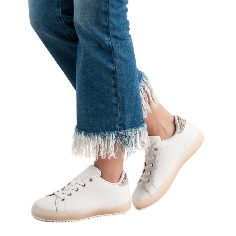 SHELOVET Chaussures de sport pour femmes blanche 2