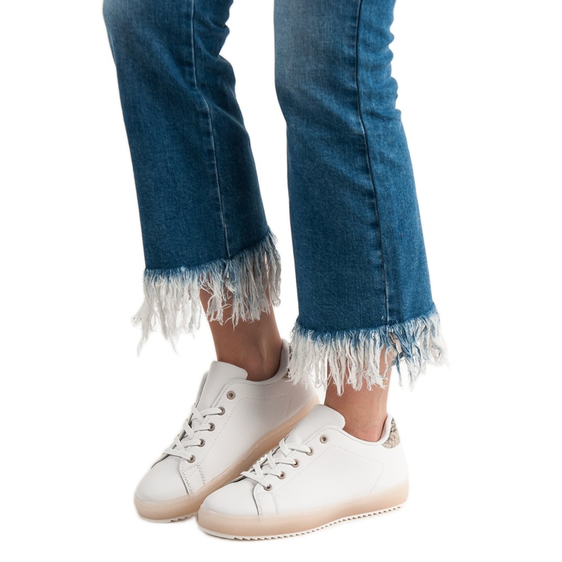 SHELOVET Chaussures de sport pour femmes blanc 1