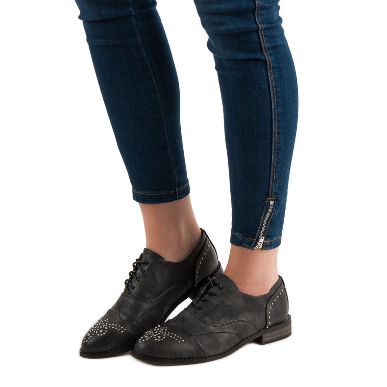 Primavera Richelieus Avec Strass gris 2