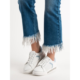 Ideal Shoes Chaussures de sport avec zircone cubique blanche 1