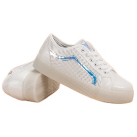 SHELOVET Chaussures décontractées pour femmes blanc 1